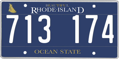RI license plate 713174