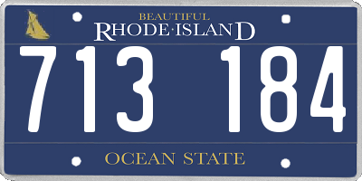 RI license plate 713184