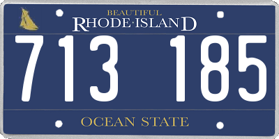 RI license plate 713185