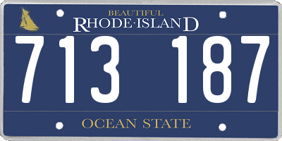 RI license plate 713187