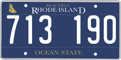 RI license plate 713190