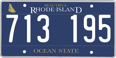 RI license plate 713195
