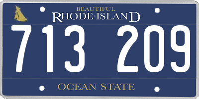 RI license plate 713209