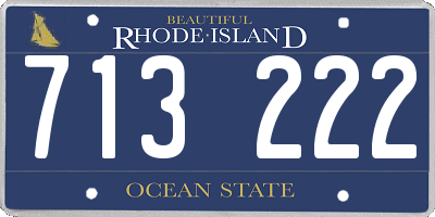 RI license plate 713222