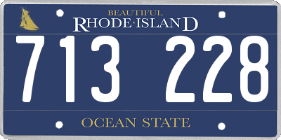 RI license plate 713228