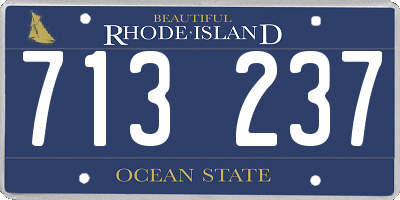 RI license plate 713237