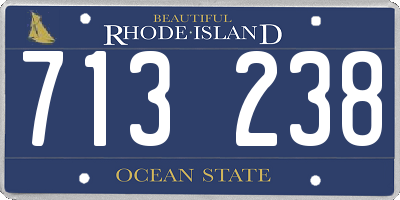 RI license plate 713238