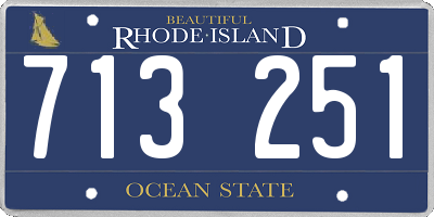 RI license plate 713251