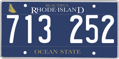 RI license plate 713252