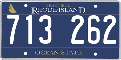 RI license plate 713262
