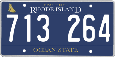 RI license plate 713264