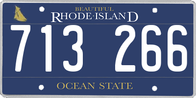RI license plate 713266