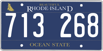 RI license plate 713268