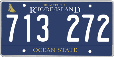RI license plate 713272