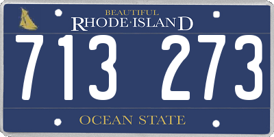 RI license plate 713273