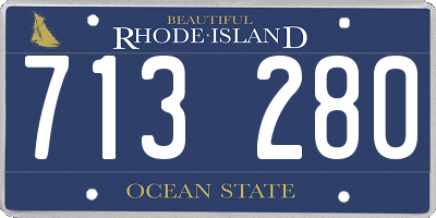 RI license plate 713280