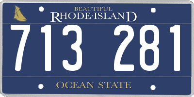 RI license plate 713281