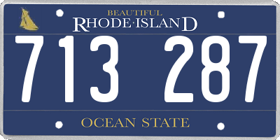 RI license plate 713287