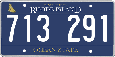 RI license plate 713291