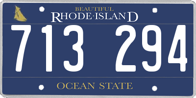 RI license plate 713294