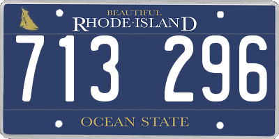 RI license plate 713296