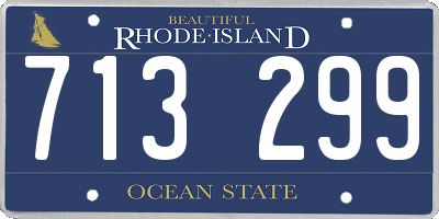 RI license plate 713299
