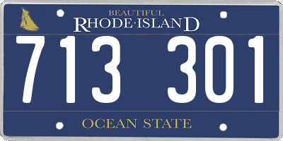 RI license plate 713301