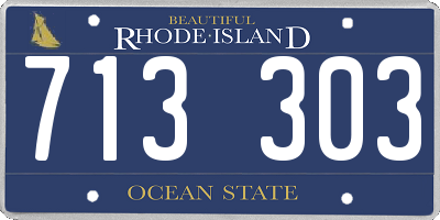 RI license plate 713303