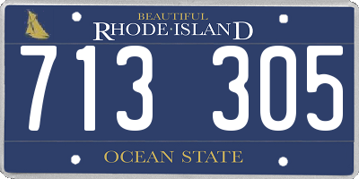 RI license plate 713305