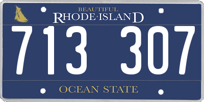 RI license plate 713307