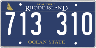 RI license plate 713310