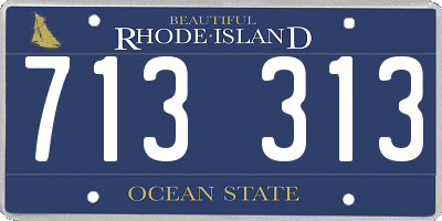 RI license plate 713313