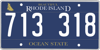RI license plate 713318