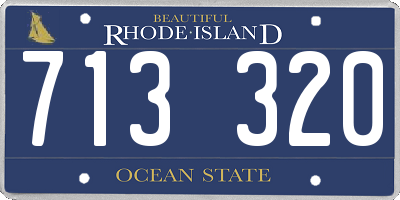 RI license plate 713320
