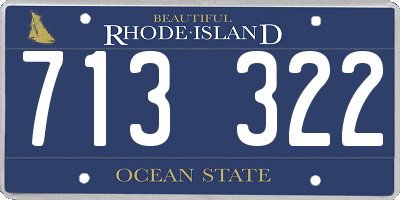 RI license plate 713322