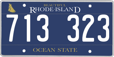 RI license plate 713323