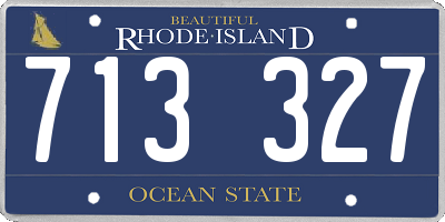 RI license plate 713327