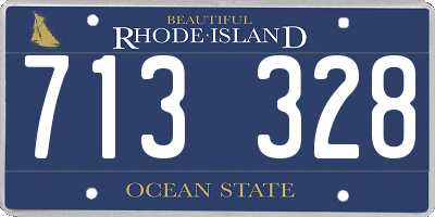 RI license plate 713328