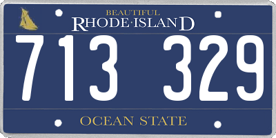 RI license plate 713329