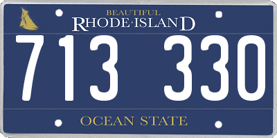 RI license plate 713330