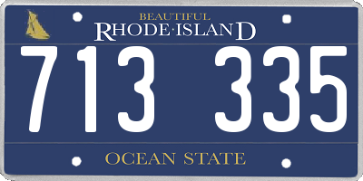 RI license plate 713335