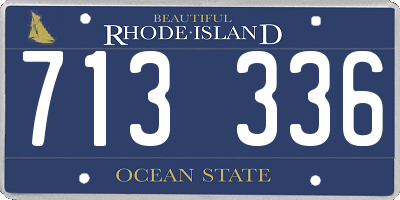 RI license plate 713336