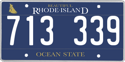 RI license plate 713339