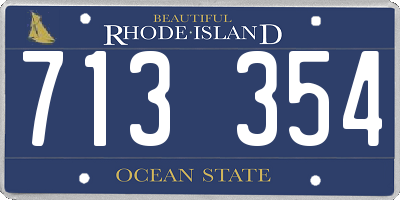 RI license plate 713354