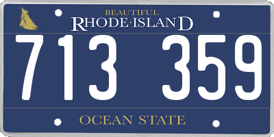 RI license plate 713359