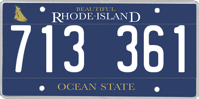 RI license plate 713361