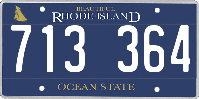 RI license plate 713364