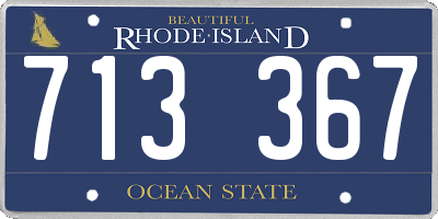RI license plate 713367