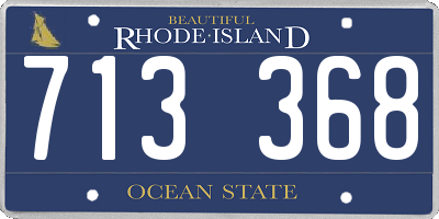 RI license plate 713368