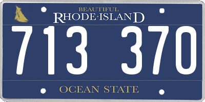 RI license plate 713370